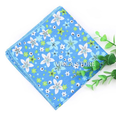 Cvjetni crtani rupčić 100% pamuk maramica 23 cm Žene Muškarci Svadbena zabava Ružičasto Zeleni džepni kvadrat Poklon odijelo Dodatak za leptir mašnu