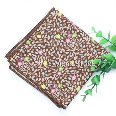 Cvjetni crtani rupčić 100% pamuk maramica 23 cm Žene Muškarci Svadbena zabava Ružičasto Zeleni džepni kvadrat Poklon odijelo Dodatak za leptir mašnu