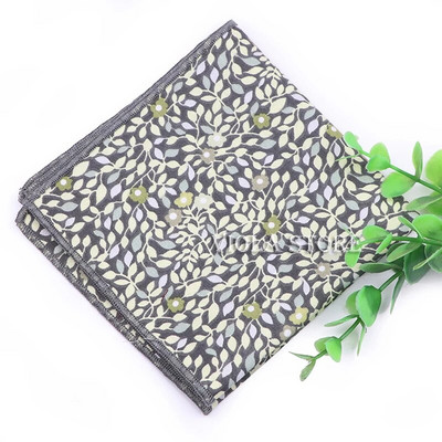 Cvjetni crtani rupčić 100% pamuk maramica 23 cm Žene Muškarci Svadbena zabava Ružičasto Zeleni džepni kvadrat Poklon odijelo Dodatak za leptir mašnu