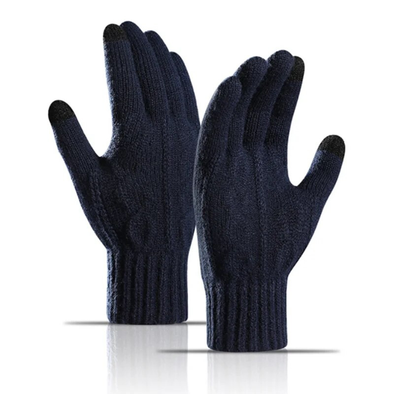 Visokokvalitetne zimske rukavice Pletene tople rukavice za ekran osjetljiv na dodir Žene Muškarci Tople rastezljive debele rukavice za pletenje