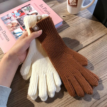 Πλεκτά γάντια με οθόνη αφής μόδας Γυναικεία χειμωνιάτικα γάντια ζεστά γάντια ιππασίας Μασίφ χνουδωτά γάντια εργασίας Y2k Harajuku Kawaii Γάντια