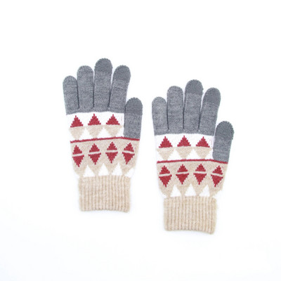 Muškarci Žene Zimske deblje plišane tople rukavice Nove alpaka baršun romb dodirni zaslon pletene rukavice za vanjske biciklističke skijaške rukavice