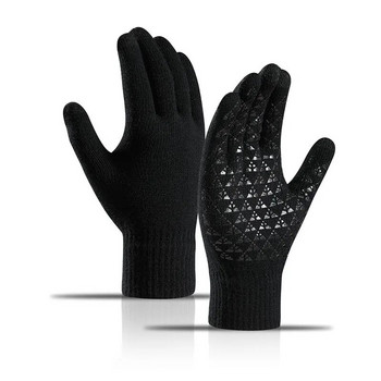 Rimiut πλεκτά γάντια αφής για το φθινόπωρο χειμώνα ζεστά αντιολισθητικά κατάλληλα για οδήγηση ιππασίας χειμερινά γάντια ενηλίκων ανδρών γυναικών