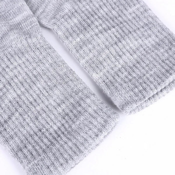 Зимни ръкавици с половин пръст без пръсти Унисекс ръкавици за открито Жени Мъжки Топли плетени ръкавици за китки Еластични комфортни тренировъчни спортове