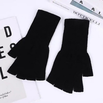 Χειμερινά γάντια χωρίς δάχτυλα Unisex Γάντια εξωτερικού χώρου Γυναικείες Ανδρικά ζεστά πλεκτά γάντια καρπού Ελαστική άνεση Αθλητισμός προπόνησης