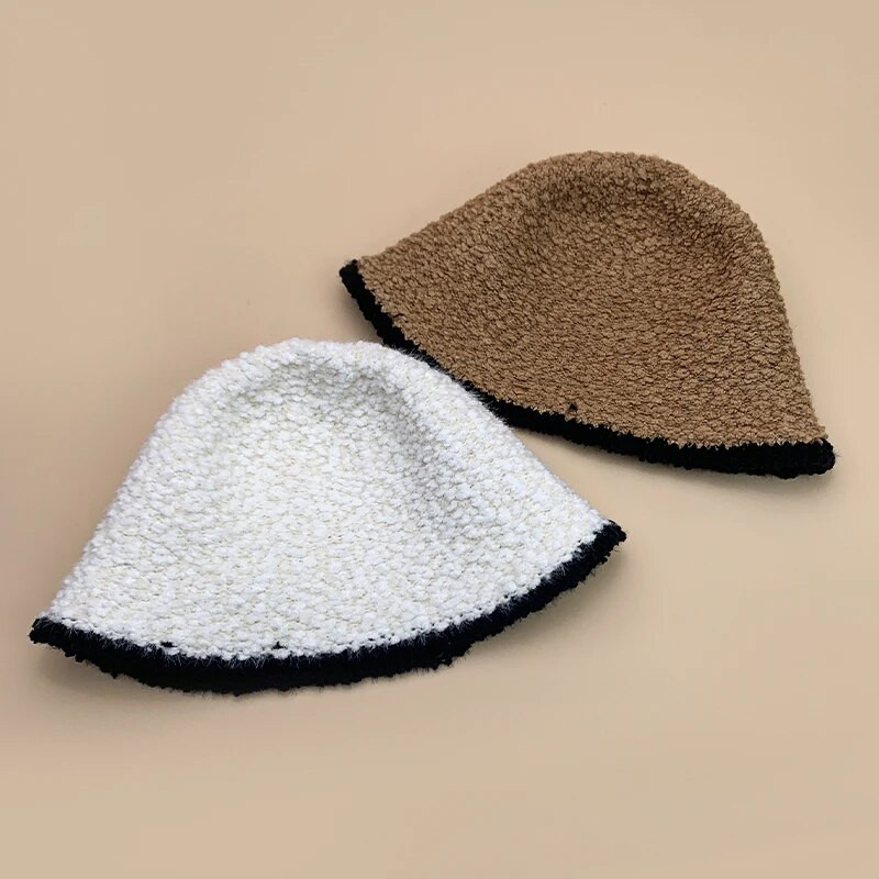 Berber gyapjú vödörsapkák Sokoldalú meleg divat ősz és tél új női férfi férfi kényelmes koreai pamut Advanced Sense plüss