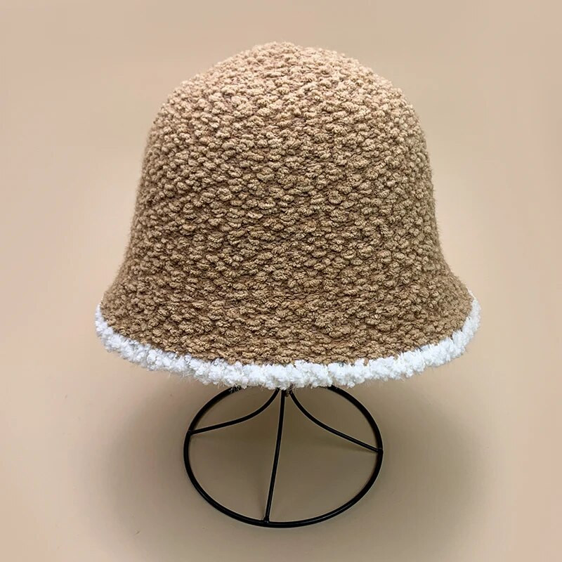 Berber gyapjú vödörsapkák Sokoldalú meleg divat ősz és tél új női férfi férfi kényelmes koreai pamut Advanced Sense plüss