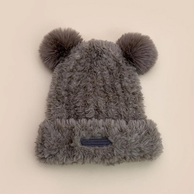 Nove slatke male medvjeđe uši, plišane, pletene kape, jesenske i zimske, tople, svestrane, mekane, modne, muške, ženske, studentske, solarno pismo