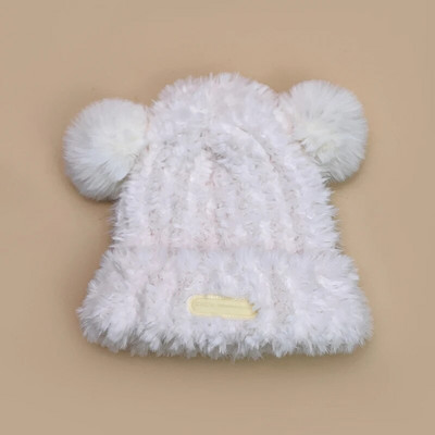 Nove slatke male medvjeđe uši, plišane, pletene kape, jesenske i zimske, tople, svestrane, mekane, modne, muške, ženske, studentske, solarno pismo
