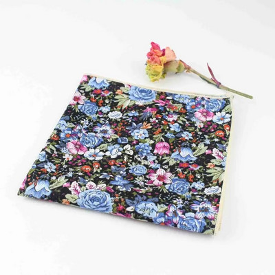 27 cm elegants, ar ziediem apdrukāts, ņiprs mīksts kabatlakats 100% kokvilna sievietēm un vīriešiem Hankie kāzu kabatas kvadrātveida pieaugušajiem dāvanu aksesuāru kvalitāte