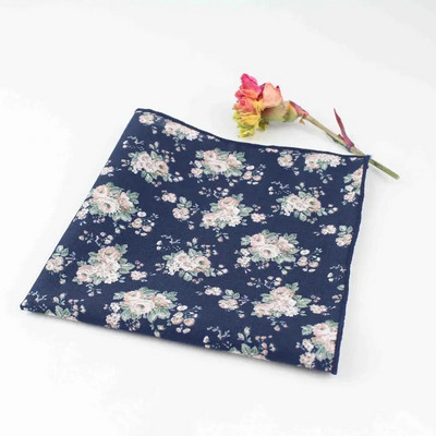 27 cm elegants, ar ziediem apdrukāts, ņiprs mīksts kabatlakats 100% kokvilna sievietēm un vīriešiem Hankie kāzu kabatas kvadrātveida pieaugušajiem dāvanu aksesuāru kvalitāte