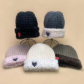 Daudzpusīgas siltas rudens un ziemas jaunas kontrastējošas krāsas Spainis Trikotāžas Cepures Vīriešiem Sievietēm Modes Mīlestības vēstules Ērti Brīvi