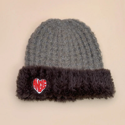 Daudzpusīgas siltas rudens un ziemas jaunas kontrastējošas krāsas Spainis Trikotāžas Cepures Vīriešiem Sievietēm Modes Mīlestības vēstules Ērti Brīvi