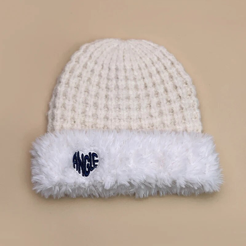 Daudzpusīgas siltas rudens un ziemas jaunas kontrastējošas krāsas Spainis Trikotāžas Cepures Vīriešiem Sievietēm Modes Mīlestības vēstules Ērti Brīvi