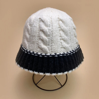 Kontrasztos színek Gyapjú Vödörsapkák Őszi és Téli Új Női Férfi Sokoldalú Meleg Divat Pamut Kényelmes Egyszerű Elegáns