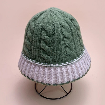 Kontrasztos színek Gyapjú Vödörsapkák Őszi és Téli Új Női Férfi Sokoldalú Meleg Divat Pamut Kényelmes Egyszerű Elegáns