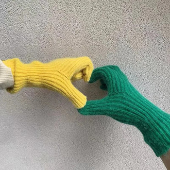 Νέα γάντια με οθόνη αφής για παιχνίδι Γυναικεία τηλέφωνο Winter Thicken Ζεστά πλεκτά Stretch γάντια Full Finger Outdoor Skiing Gloves Y2K