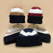 Prugaste berberske pletene kape od flisa Svestrane muške žene Tople nove udobne korejske modne jesenske i zimske boje