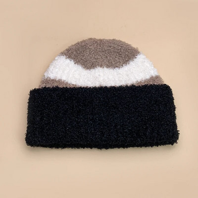 Prugaste berberske pletene kape od flisa Svestrane muške žene Tople nove udobne korejske modne jesenske i zimske boje