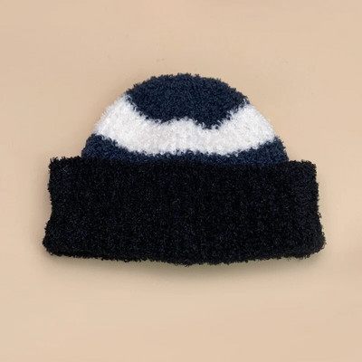 Prugaste berberske pletene kape od flisa Svestrane muške žene Tople nove udobne korejske modne jesenske i zimske boje