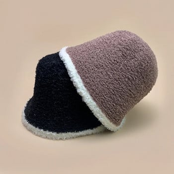 Berber Fleece Color Block Λούτρινα καπέλα με κάδο Φθινόπωρο και Χειμώνας Νέα Γυναικεία Άντρες Άνετη Ευέλικτη Ζεστή Μόδα Κορεάτικο βαμβάκι