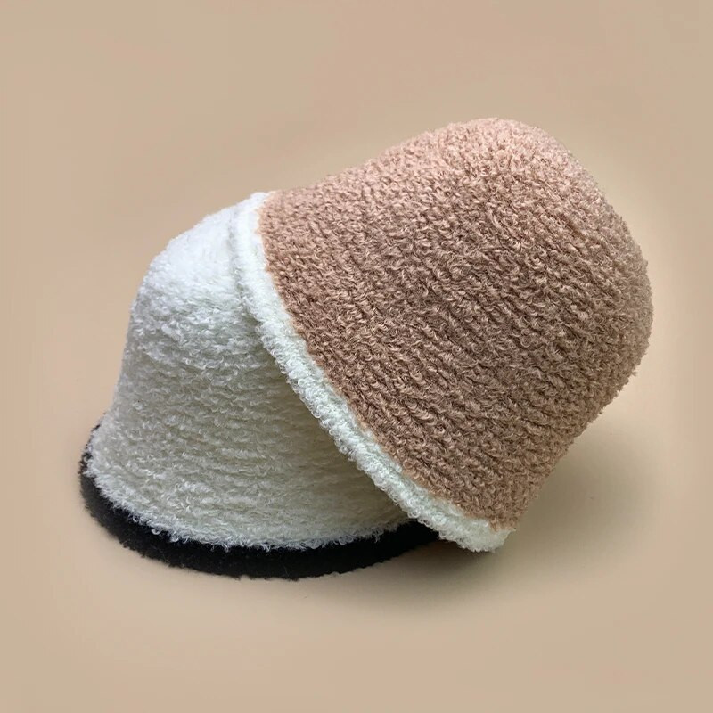 Plišane šešire od berberskog flisa u boji u boji Jesen i zima Nove ženske muške udobne svestrane tople modne korejske pamučne kape