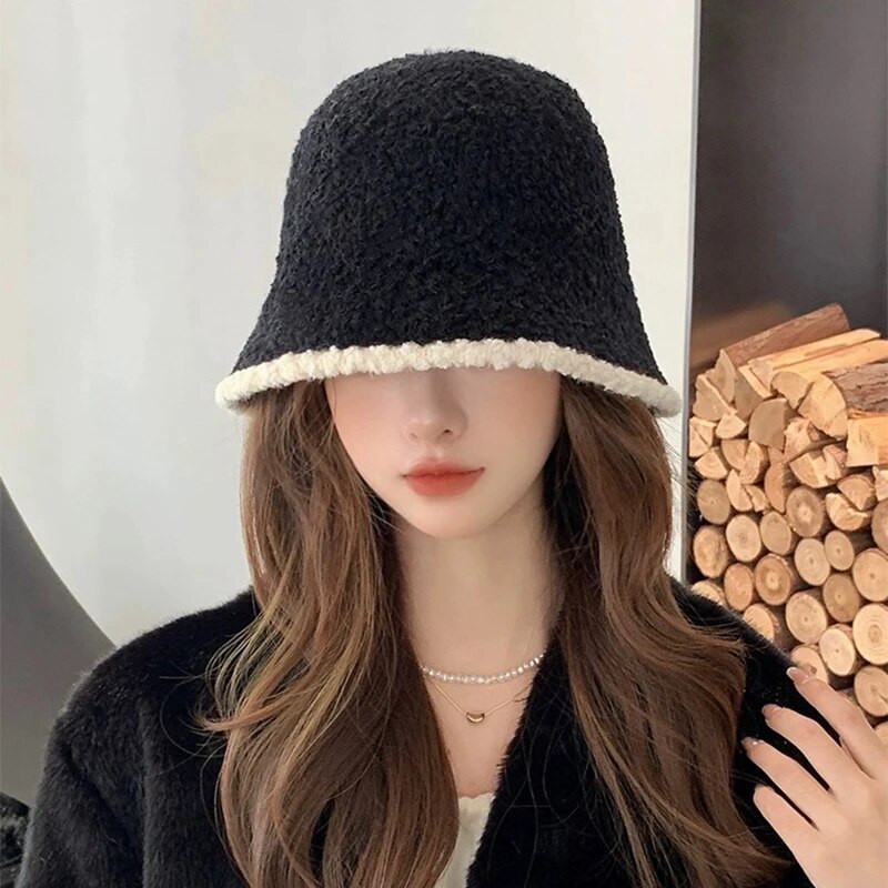 Plišane šešire od berberskog flisa u boji u boji Jesen i zima Nove ženske muške udobne svestrane tople modne korejske pamučne kape