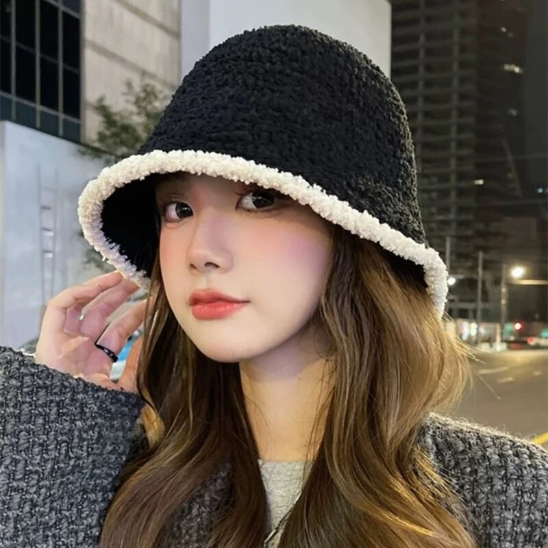 Plišane šešire od berberskog flisa u boji u boji Jesen i zima Nove ženske muške udobne svestrane tople modne korejske pamučne kape
