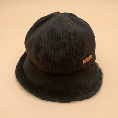 Új meleg divat pamut vödörsapkák női kétoldalas plüss betűs címke őszi és télen sokoldalú elegáns, vastagodó napelem