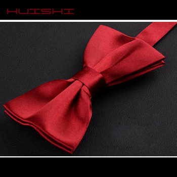 HUISUI New 2021 43 Χρώμα παπιγιόν Δώρο γάμου Solid Party Classic Butterfly Cravat Χονδρικό παπιγιόν από πολυεστερικό υλικό