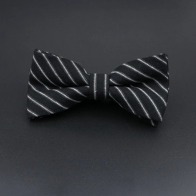 Muškarci Prugasta pamučna leptir-mašna Kravata Crno Siva Plava Smoking Vjenčanje Leptir Crvena Mladoženja Party Ležerna leptir-kravata Dodatak na poklon