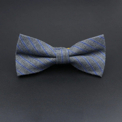 Muškarci Prugasta pamučna leptir-mašna Kravata Crno Siva Plava Smoking Vjenčanje Leptir Crvena Mladoženja Party Ležerna leptir-kravata Dodatak na poklon