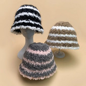 Nove tople modne ženske muške šešire pamučne udobne jesenske i zimske svestrane pruge koje blokiraju boje plišana putna kupola