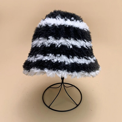 Nove tople modne ženske muške šešire pamučne udobne jesenske i zimske svestrane pruge koje blokiraju boje plišana putna kupola