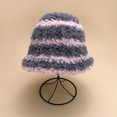 Nove tople modne ženske muške šešire pamučne udobne jesenske i zimske svestrane pruge koje blokiraju boje plišana putna kupola