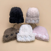 Āboliņa ādas etiķete Plīša vilnas trikotāžas kausa cepures Ērtas Daudzpusīgas Rudens un Ziemas Jaunas Vīriešu Sieviešu Siltas Modes Niša