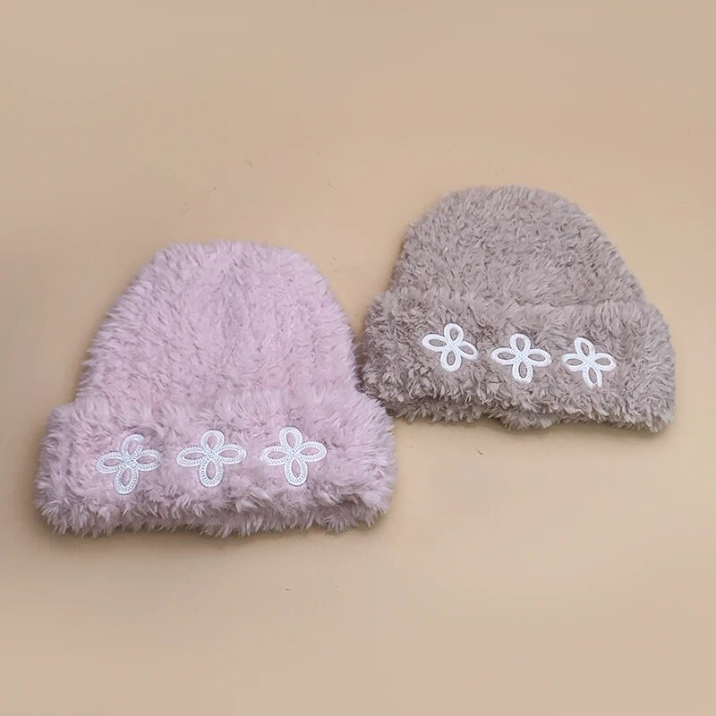 Āboliņa ādas etiķete Plīša vilnas trikotāžas kausa cepures Ērtas Daudzpusīgas Rudens un Ziemas Jaunas Vīriešu Sieviešu Siltas Modes Niša