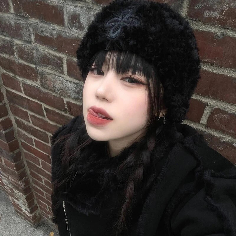 Āboliņa ādas etiķete Plīša vilnas trikotāžas kausa cepures Ērtas Daudzpusīgas Rudens un Ziemas Jaunas Vīriešu Sieviešu Siltas Modes Niša