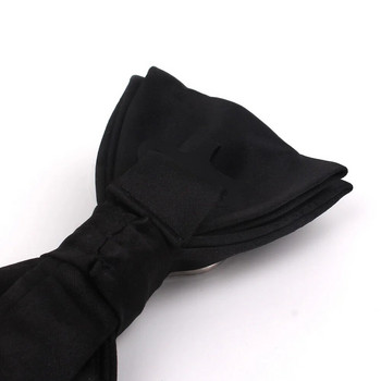 Ανδρικό μαύρο παπιγιόν Μεταλλική διακόσμηση παπιγιόν για άντρες Γυναικείο γιακά ομοιόμορφο παπιγιόν κοστούμι για ενήλικες παπιγιόν Cravats ανδρικά παπιγιόν