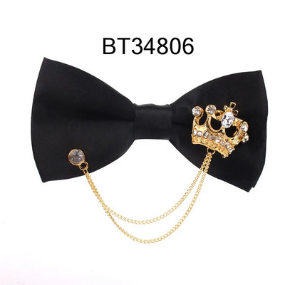 Muška crna leptir mašna Metalna ukrasna leptir mašna Za muškarce Žene Uniforma Ovratnik leptir mašna Odijelo za odrasle Leptir mašne Kravate Muške leptir mašne