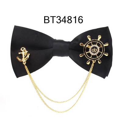 Muška crna leptir mašna Metalna ukrasna leptir mašna Za muškarce Žene Uniforma Ovratnik leptir mašna Odijelo za odrasle Leptir mašne Kravate Muške leptir mašne