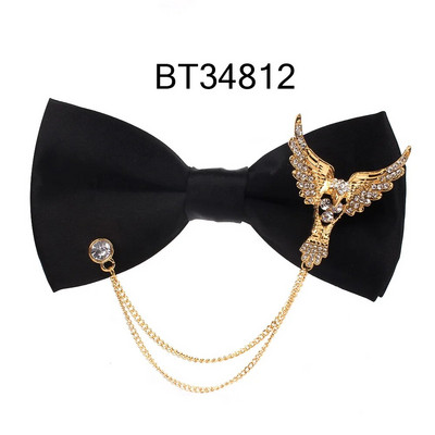 Muška crna leptir mašna Metalna ukrasna leptir mašna Za muškarce Žene Uniforma Ovratnik leptir mašna Odijelo za odrasle Leptir mašne Kravate Muške leptir mašne