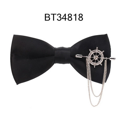 Muška crna leptir mašna Metalna ukrasna leptir mašna Za muškarce Žene Uniforma Ovratnik leptir mašna Odijelo za odrasle Leptir mašne Kravate Muške leptir mašne