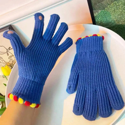 Ziemas cimdi vīriešiem Sievietēm Tīņiem Jauki kaķu un putnu apdrukāti termiski adīti cimdi, vēja necaurlaidīgi ziemas silti dūraiņi, mīksts