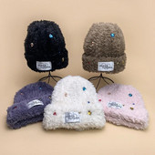 Flash Drill Burtu Vilna Ērtas Daudzpusīgas Trikotāžas Cepures Rudens un Ziemas Jaunas Vīriešu Sievietēm Silta Mode Jauki Vienkāršs Plīša