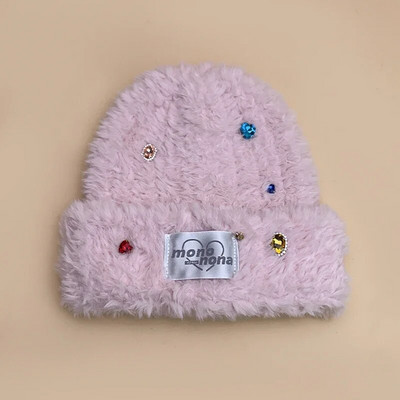 Flash Drill Burtu Vilna Ērtas Daudzpusīgas Trikotāžas Cepures Rudens un Ziemas Jaunas Vīriešu Sievietēm Silta Mode Jauki Vienkāršs Plīša