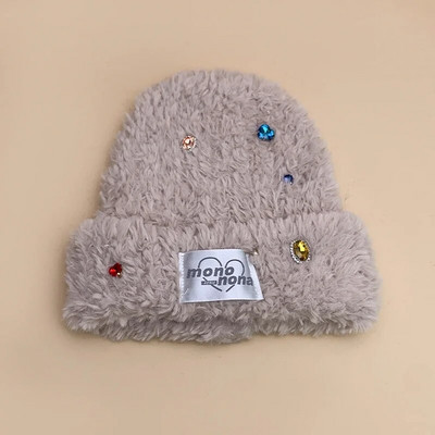 Flash Drill Burtu Vilna Ērtas Daudzpusīgas Trikotāžas Cepures Rudens un Ziemas Jaunas Vīriešu Sievietēm Silta Mode Jauki Vienkāršs Plīša