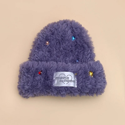 Flash Drill Burtu Vilna Ērtas Daudzpusīgas Trikotāžas Cepures Rudens un Ziemas Jaunas Vīriešu Sievietēm Silta Mode Jauki Vienkāršs Plīša