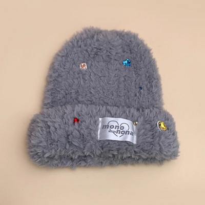 Flash Drill Burtu Vilna Ērtas Daudzpusīgas Trikotāžas Cepures Rudens un Ziemas Jaunas Vīriešu Sievietēm Silta Mode Jauki Vienkāršs Plīša