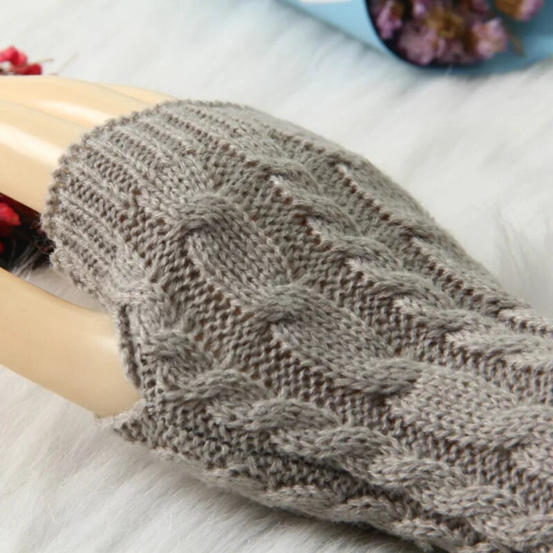 Ženske elegantne toplije ruke Zimske rukavice Rukavice heklane pletene rukavice od umjetne vune Tople rukavice bez prstiju Twist uzorak Ženske rukavice